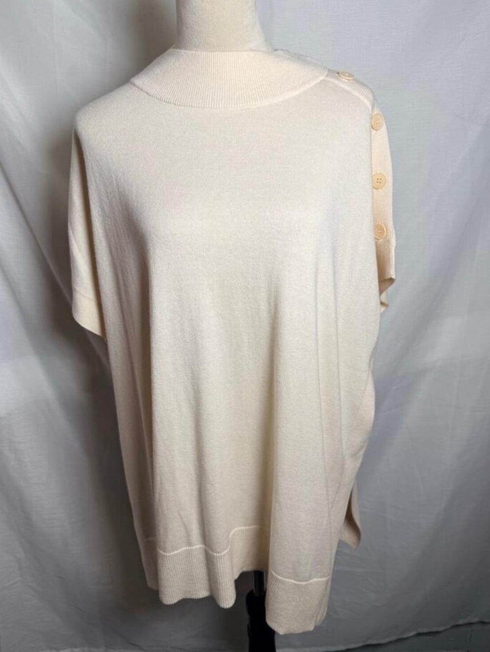 Lightweight Cashmere Cotton Relaxed Fit Sweater NWT M